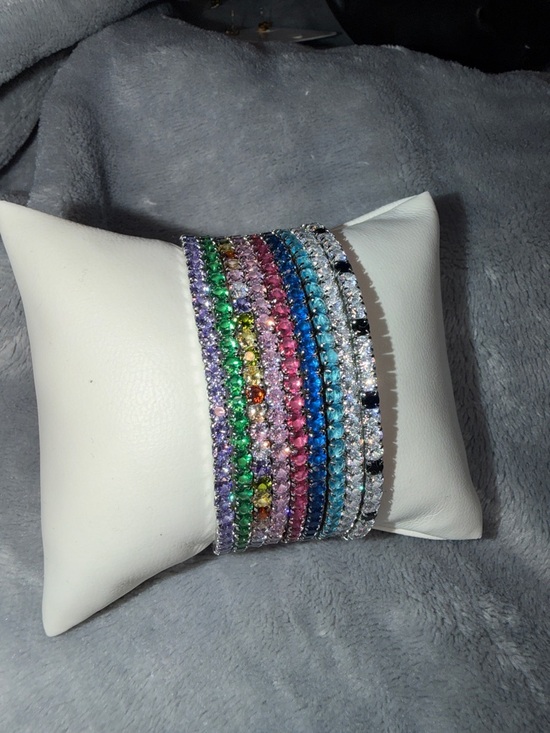 Jewelry - Stainless Steel Stretchy Silver Tone Tennis Bracelet